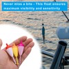 PATIKIL Fishing Float Bobbers, 15 Pack Hard ABS Oval Stick