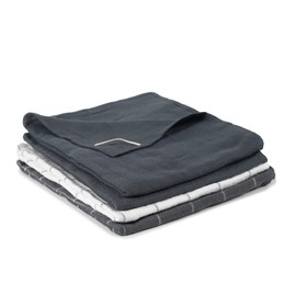 Sanglobal Bath Towel Set, Hand Woven Country Towel Set, 100% Luxury Cotton Bath Towels Set of 4 Soft Touch Bath Towels, Quick Drying, Lightweight, Machine Washable, Bath Towels, Large, Assorted Dark