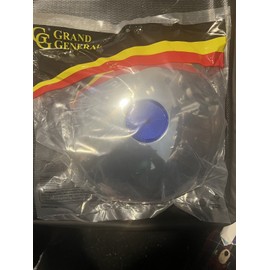 Grand General (GG) GG Hub Cap Rear 7/16 Inch Lip 5 Notch Chrome Plated Top Blue Reflector