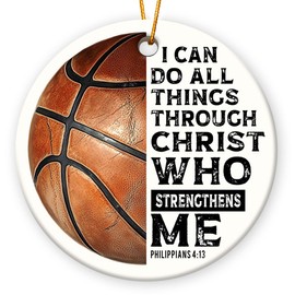 Adorno de cerámica de baloncesto