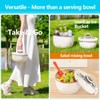 Double-Walled Stainless Steel Insulated Serving Bowl with Leak - Proof