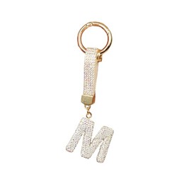 [DIVA Rose] Bag Charm Initial Charm Key Chain Alphabet Men Women Accessories Initial Key Ring, M