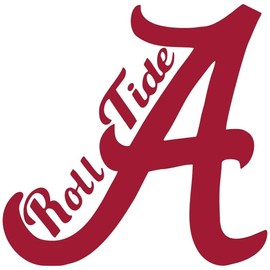 Decal Flags USA Alabama ROLL Tide - V2 - Red - Peel and Stick Sticker - Auto, Wall, Laptop, Cell, Truck Sticker for Windows, Cars, Trucks