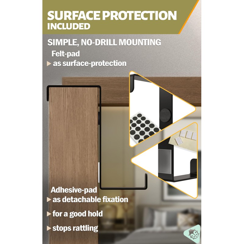 Menz Over Door Hanger – 10 pcs. in Black -