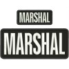 MARSHAL EMB PATCH 4X10 AND 2X5 HOOK ON BACK /BLACK/WHITE