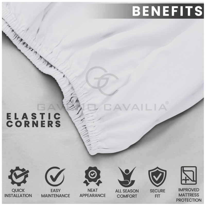 Luxury Extra Deep Fitted Sheet, Plain Polycotton Lightweight & Long