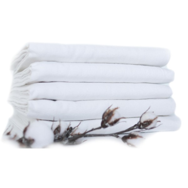 FENSILO Molleton Cloths, Pack of 5 Flannel Nappies Made of