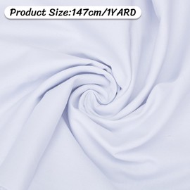 letsinstyle 1 Yard 58 Inches White Denim Fabric, Natural Soft Cotton Fabrics, Craft Accessories for Sewing Draping Material Textile Apparel Cloth