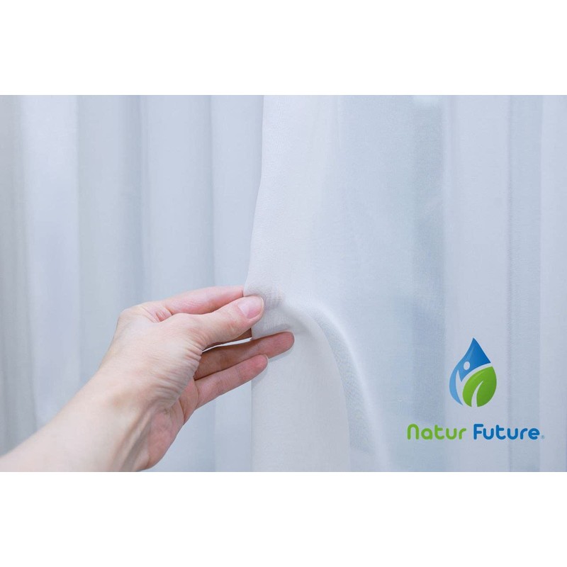 NATUR FUTURE Webstore Curtain Semi-Transparent with Ruffle Tape and Lead