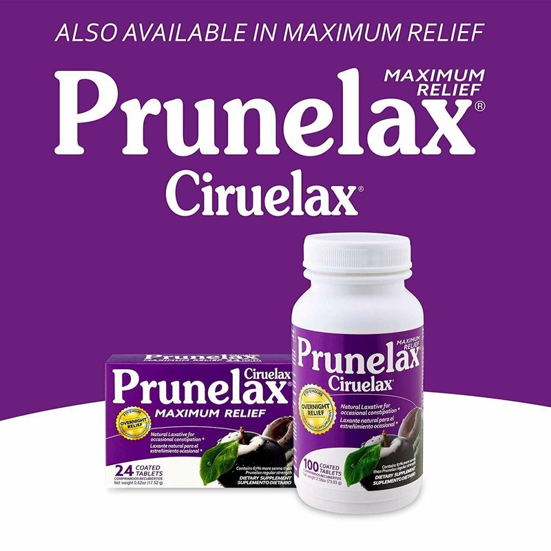Prunelax Ciruelax Natural Laxative Supplement Tablets Senna and Dried Plum