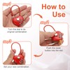 PATIKIL 3 Digit Cable Combination Lock, 3 Pcs Heart Shape