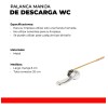 Palanca Manija De Descarga Tanque Wc Metálica Convencional