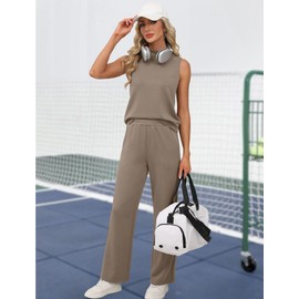 XIEERDUO Lounge Sets for Women Summer Travel Airport Outfits Two Piece Matching Sets Women Clothing Beach Vacation Coffee S