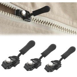 REDUCK Instant Zipper Repair Kit, Universal Zipper Slider Replacement, Adjustable Zipper Fixer Zipper Pull for Luggage Backpack Wallets Suitcases Tents Jackets Skirts Jeans (12)