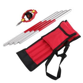 DMITER High-Quality Aluminum Mini Prism Set with Extendable Pole - 25.4mm Diameter, Copper-Coated, Offset 0/-30mm - Complete Surveying Tool for Total Station