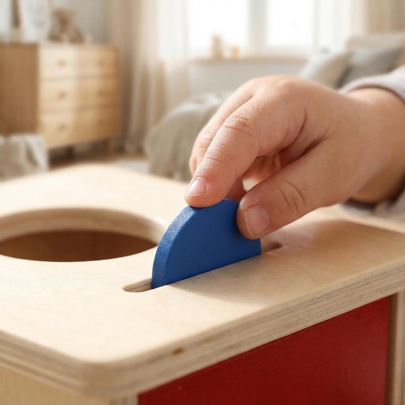 Toyvian Montessori, giocattolo in legno, 2 in 1, Montessori, con
