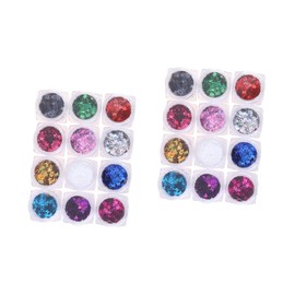 Healeved 2sets Colors Creative Nail Art Paillette Sequins Decor for Manicure Butterfly Shaped Nail Sequins Home Salon Use Fun Handmade Craft Supplies