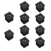 10 Pcs Square Tube Plastic Inserts M8 Thread Furniture Leg