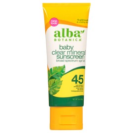 Alba Botanica Sunscreen SPF45 Mineral Baby 3 Oz (Pack of 3)