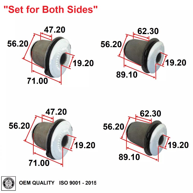 2MPLASTIC Control Arm Bushing Lower Set For Toyota TUNDRA 2000-2006