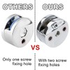 Upgraded 3-5mm Frameless Mirror Mounting Hardware 4 Pack Dual-Screw Fixing