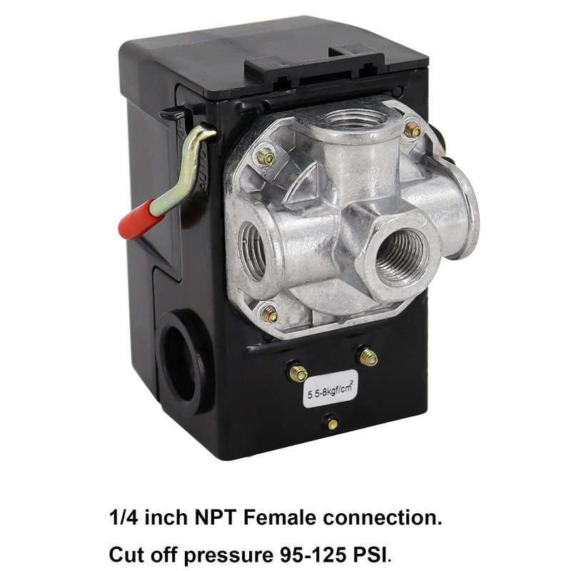 Air Compressor Pressure Switch 95-125 PSI Control Unloader, LF10-4H 95-125
