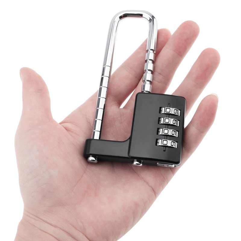 HOJLKLD Cabinet Lock, 4 Digit Combination Padlock, Stainless Steel Gym