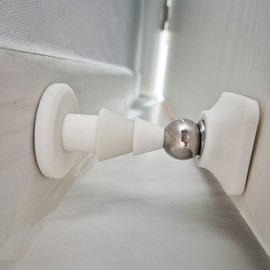 Powerful Neodymium Magnetic Door Stopper White