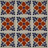 4.2x4.2 9 pcs Terra Tlaquepaque Talavera Mexican Tile