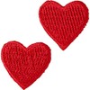 Iron-On Applique Small Hearts Red