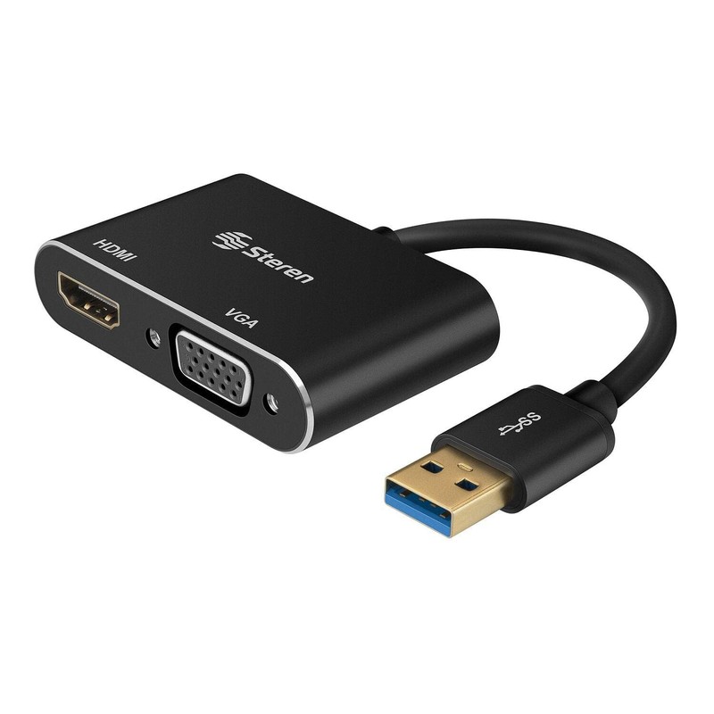 STEREN Adaptador USB 3.0 a HDMI/VGA COM-476