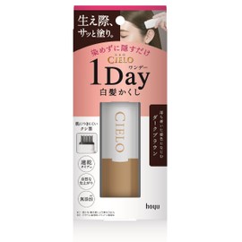 Cielo 1Day White Hair Concealer Dark Brown - Dye Just Before Going Out for One Day Only - Hair Dye Houyou