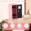 bigjvbfv Mini Locker with Lock and Key, Rustproof Metal Small