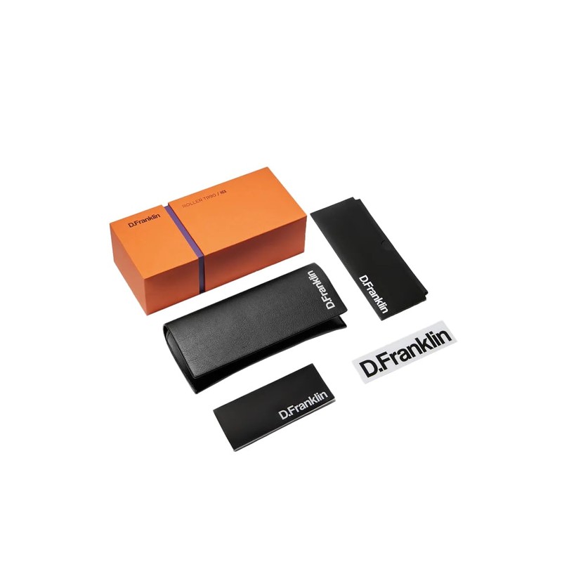 D Franklin DFSU090003-BLAC Roller HEX Sunglasses, Matte Black/Black