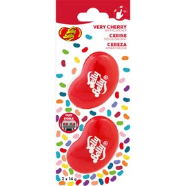 Jelly Belly - Clip de ventilación para ambientador de coche, eliminador de olores con aroma de larga duración, aroma muy cereza, paquete de 6 (12 ambientadores en total)