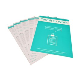 Overhead Cranes Permit To Work Forms 3 Parts - Original/2 Carbon Copies Card Backing for Seperating Pack of 10