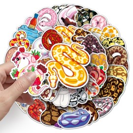 50 Pcs Snake Stickers for Kids Teens Adults Boys Girls Gift,Stickers Pack for Laptop,Skateboard,Luggage,Car,Bike, Cup,Computer,Water Bottle Decor,Snake Vinyl Waterproof Sticker Decals