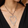 Chunky Gold Heart Necklace for Women Exaggerated Hollow Heart Necklace