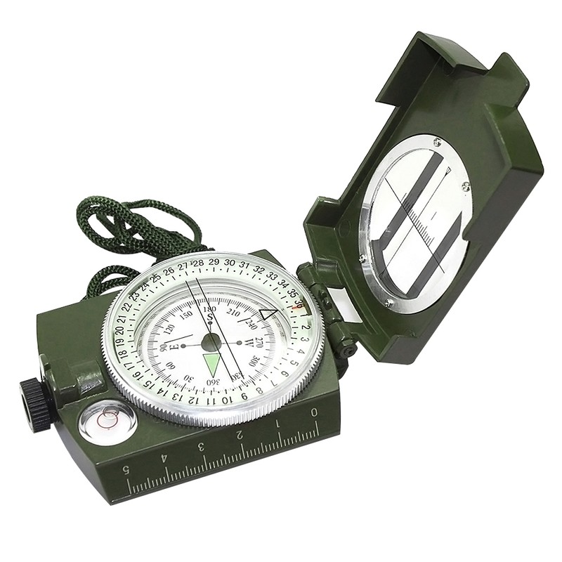 Military Compass Prismatic Sighting Compass Magnetic Waterproof Hand Held Compass