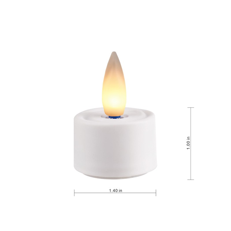 CozierGlow Rechargeable Flameless Tealights Candle with Remote Timer, 3D Moving