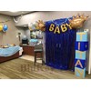 2 Packs Foil Fringe-Backdrop-Blue-3FTX8FT Metallic Door Window Curtain Tinsel Party/Birthday/Wedding/Prom