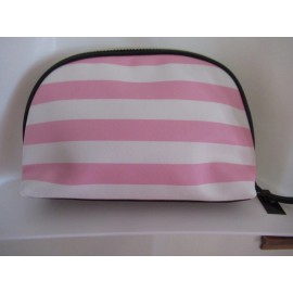 Victoria's Secret Pink Stripe Anchor Palm Makeup Cosmetics Bag Case NWT Logo