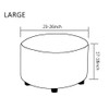 VIENLOVE Round Ottoman Slipcover Polyester Blend Footstool Protector Covers Stretch