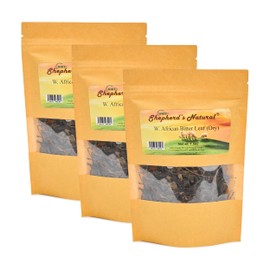 HATF'S SHEPHERD'S NATURAL Bitter Leaf (Dry) – Non-GMO, Sand-Free, All-Natural, Cleaned and dried for purity & convenience - perfect for soups, teas, and traditional African recipes.(3 x 1.5 oz)