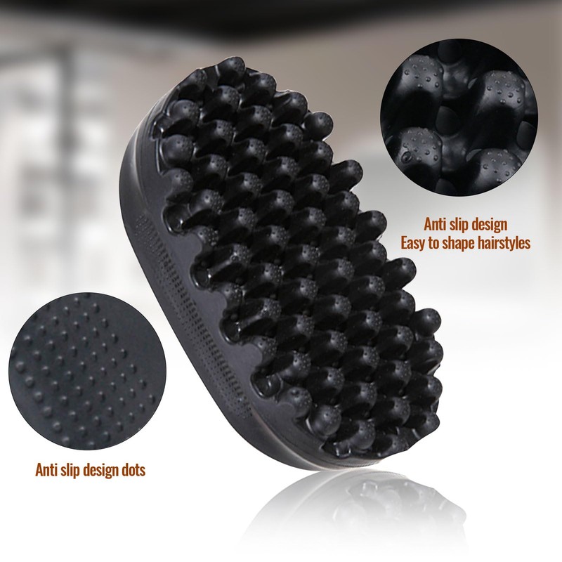 Rubber Twist Curling Hair Brush, African Curly Rubber Brush Sponge,