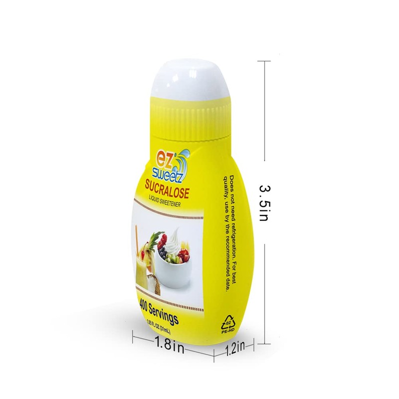 EZ-Sweetz (3 Pack |1.05oz - Liquid Sweetener 400 Servings/Bottle)