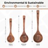 Wooden Ladle Spoon Set, 3 Size Teak Wood Kitchen Serving