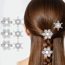 Ice Queen Hair Accessory, Snowflake, Accessory, Small, Snowflake, Hair Ornament, Pearl, Stylish, Kids, Adult Costume, Cosplay, School Festival, Cultural Festival, Birthday