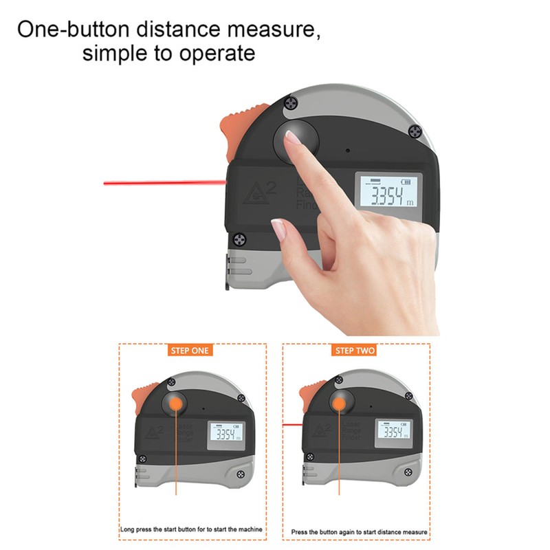 30M Laser Rangefinder + 5M Anti-fall Steel Tape Metric and