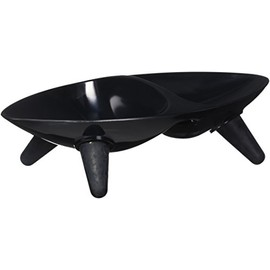 Pet Life ® Melamine Sculpture Dishwasher Safe Anti-Skid Cat and Dog Bowl with Raised Dual-Sided Food and Water Pet Bowl